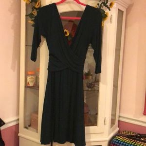 LT Dark Green Wrap Dress Size S